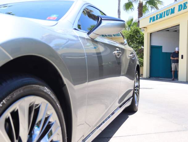 Side view of Lexus car